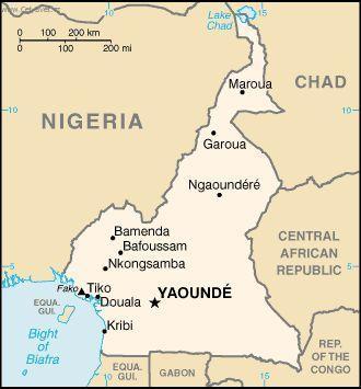 Foto: Kamerun-politick� mapa