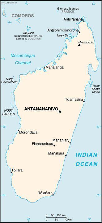 Foto: Madagaskar-politick� mapa