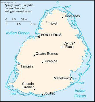 Foto: Mauricius-politick� mapa
